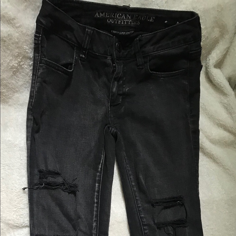 Black ripped jeans